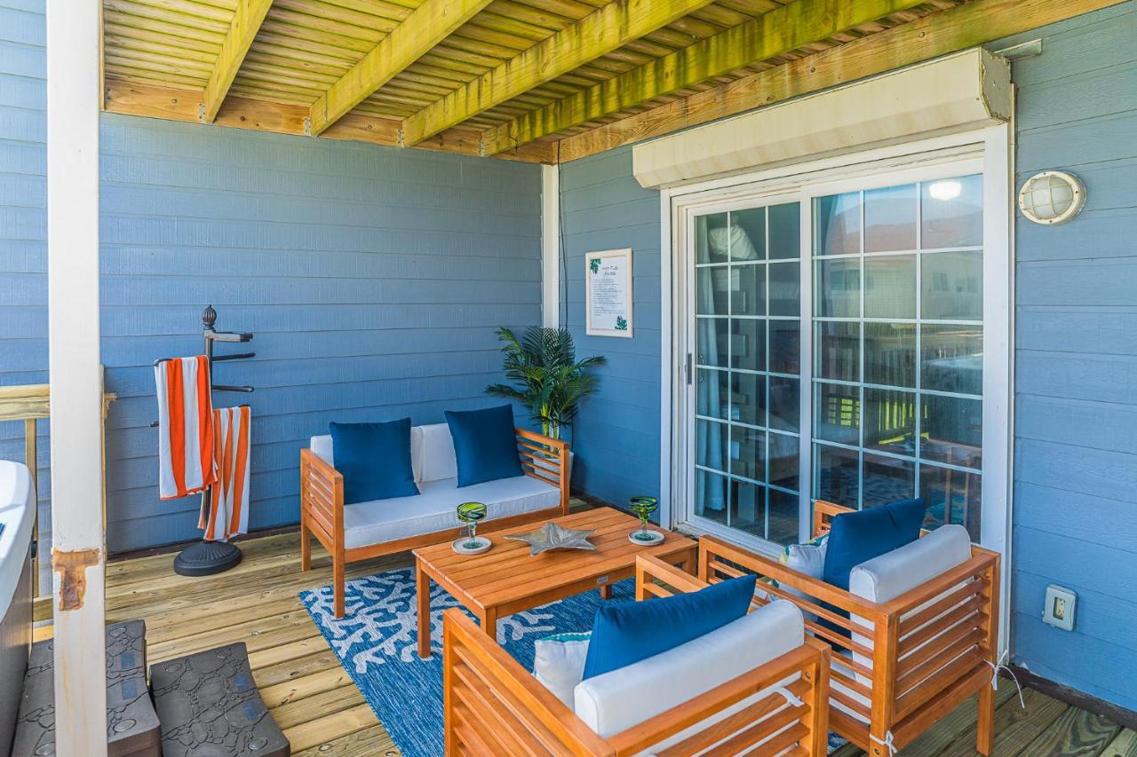 Hot Tub - Ocean Views - Steps To Private Beach - Quiet Location 加尔维斯敦 外观 照片